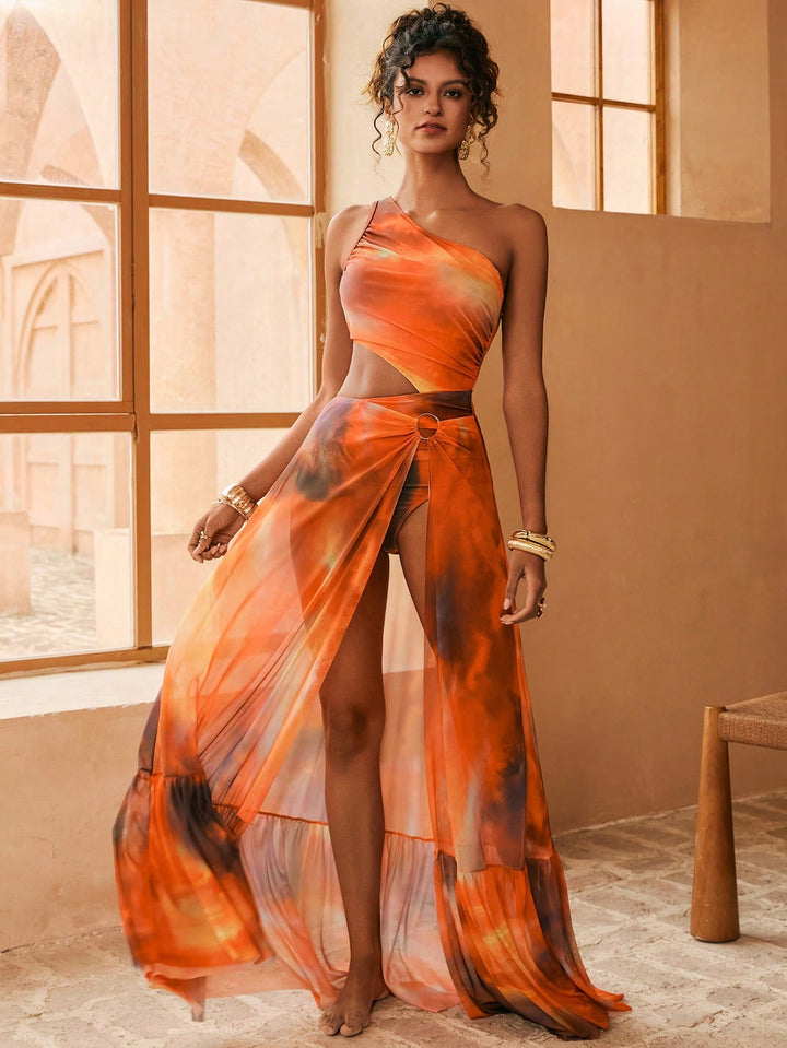 SHEIN jumpsuit, orange