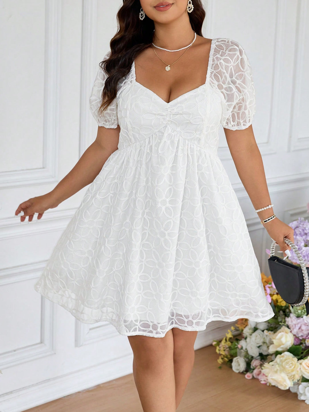 SHEIN mini ruha, fehér