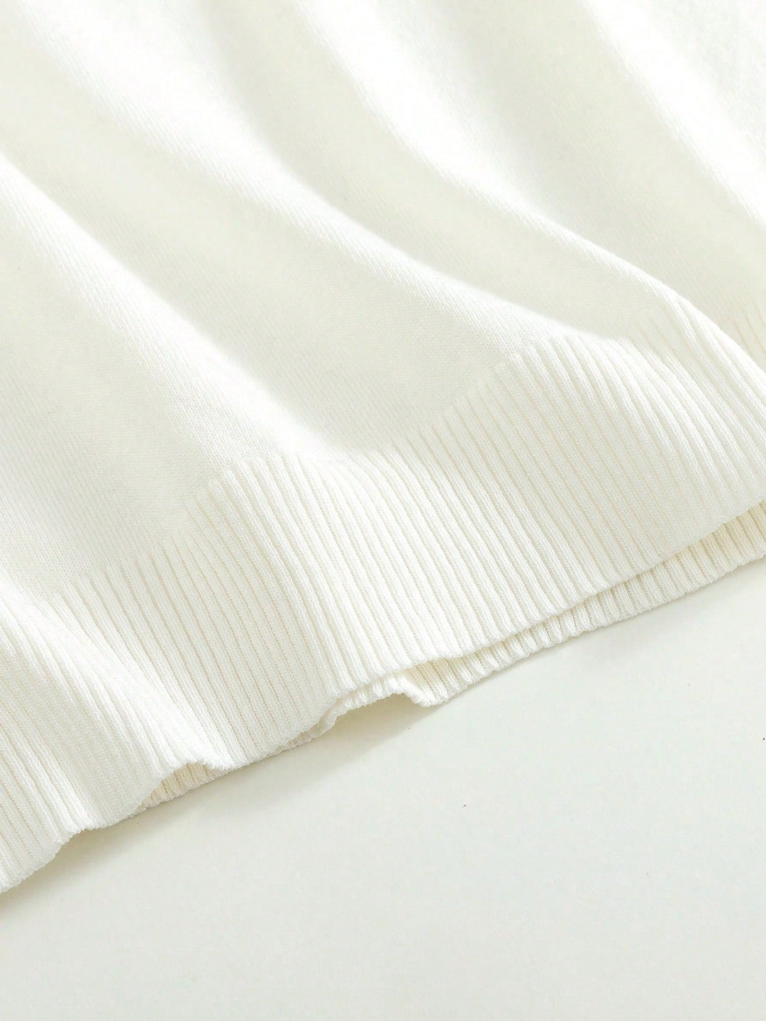 Tricou tricotat SHEIN, alb