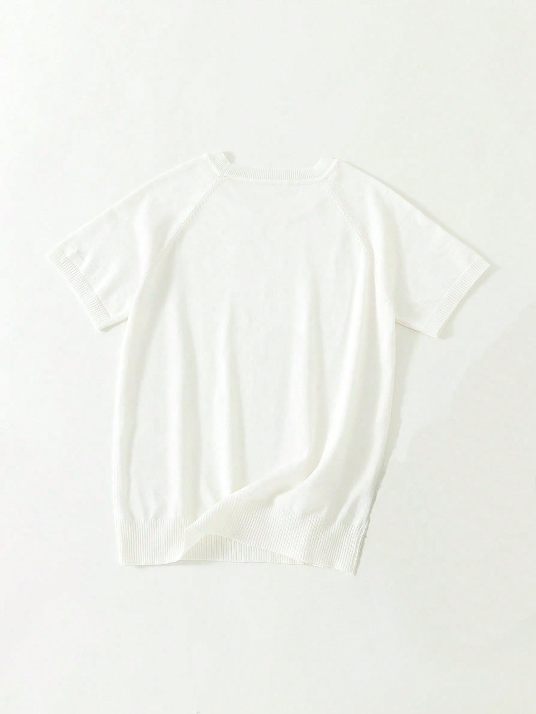 Tricou tricotat SHEIN, alb