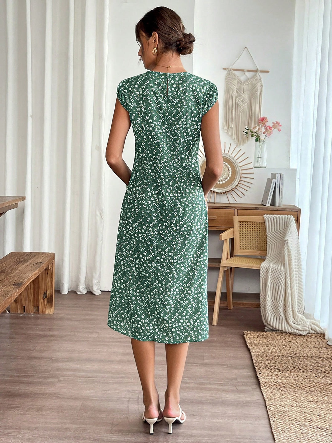 Rochie midi SHEIN, mix culori