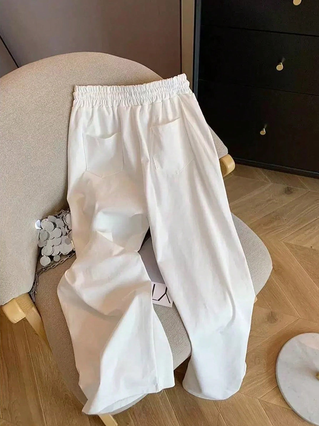 Pantaloni SHEIN, alb