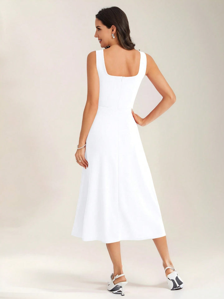 Rochie midi SHEIN, alb