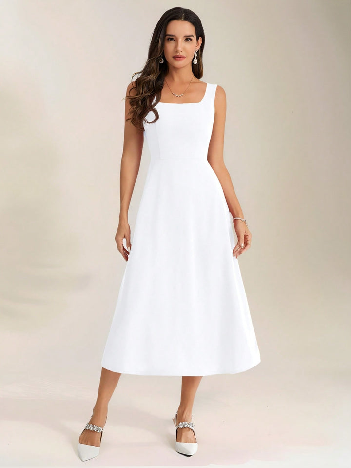 Rochie midi SHEIN, alb