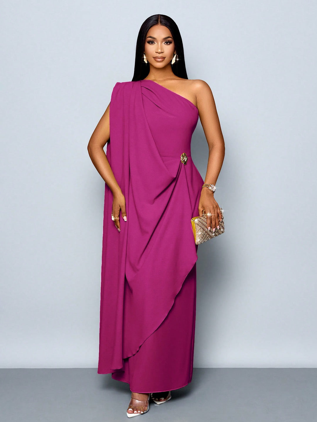 Rochie maxi SHEIN, vișiniu
