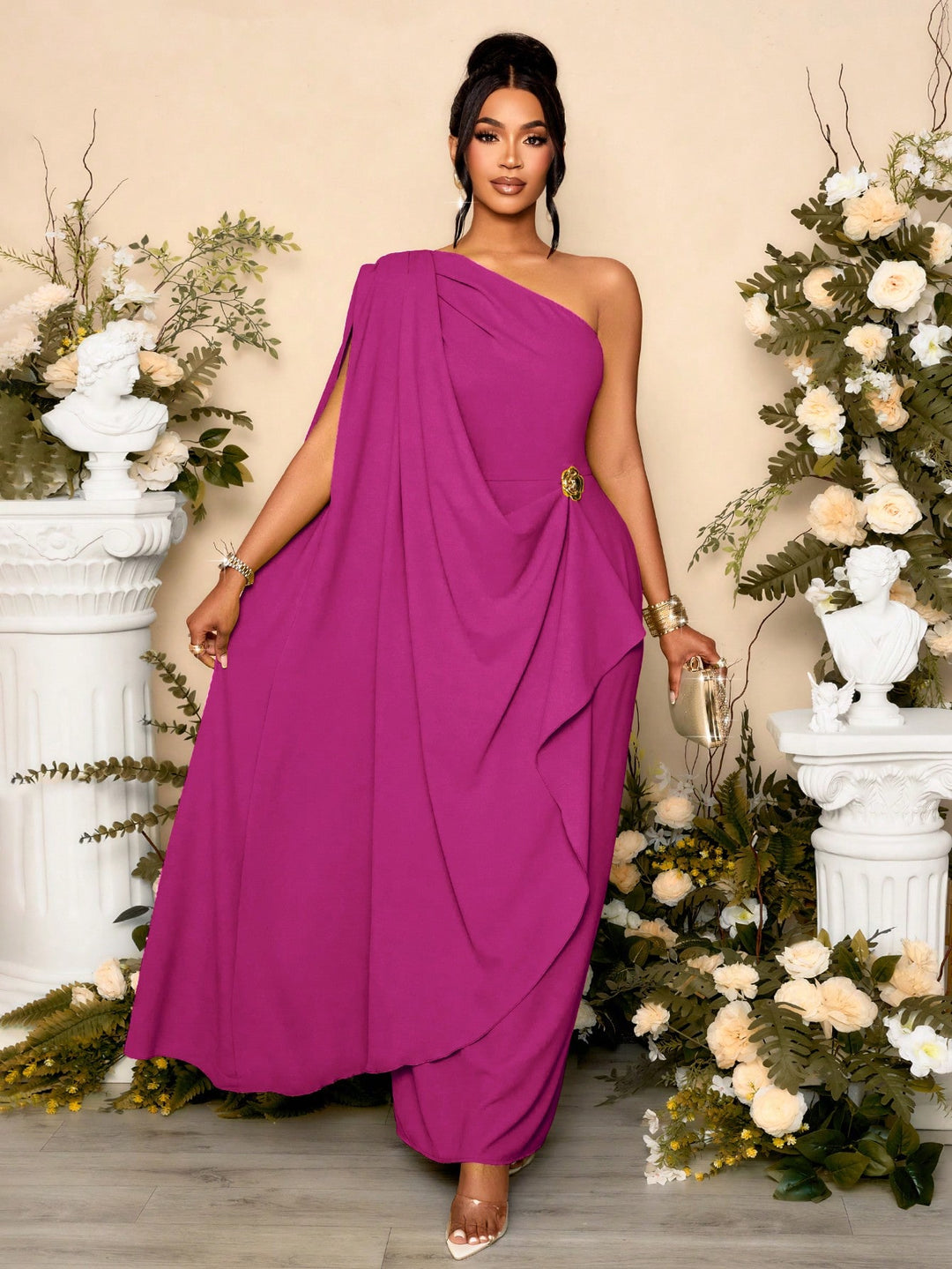 Rochie maxi SHEIN, vișiniu