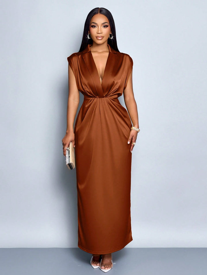 Rochie maxi SHEIN, maro