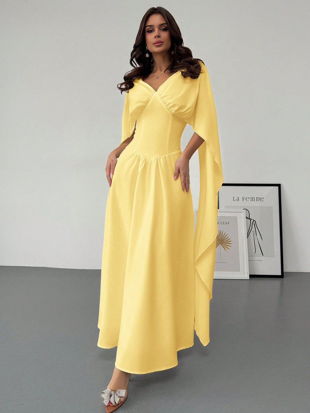 Rochie maxi SHEIN, galben