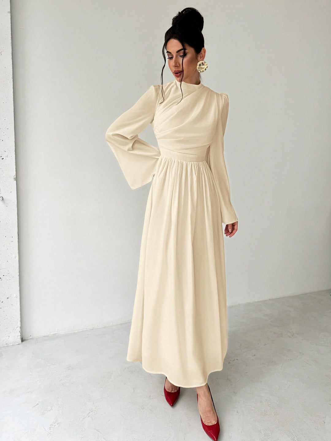 Rochie maxi SHEIN, bej