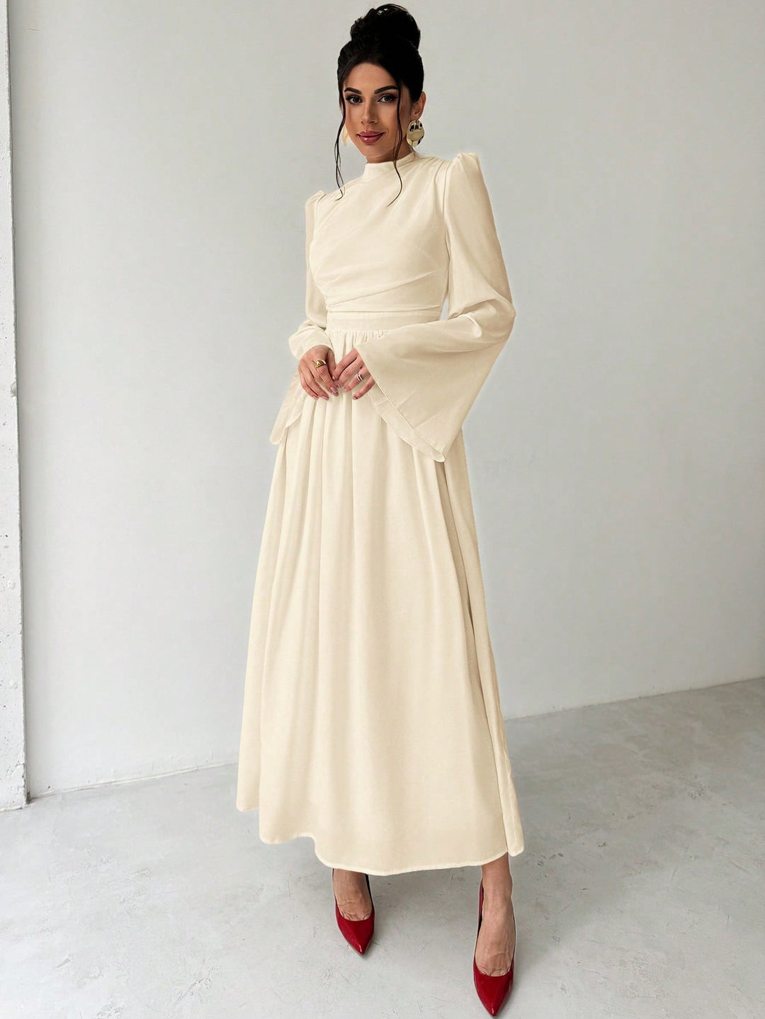 Rochie maxi SHEIN, bej