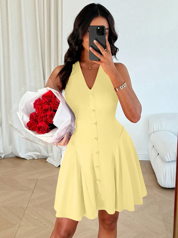 Rochie mini SHEIN, galben