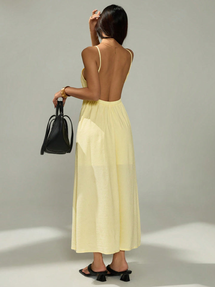 Rochie maxi SHEIN, crem