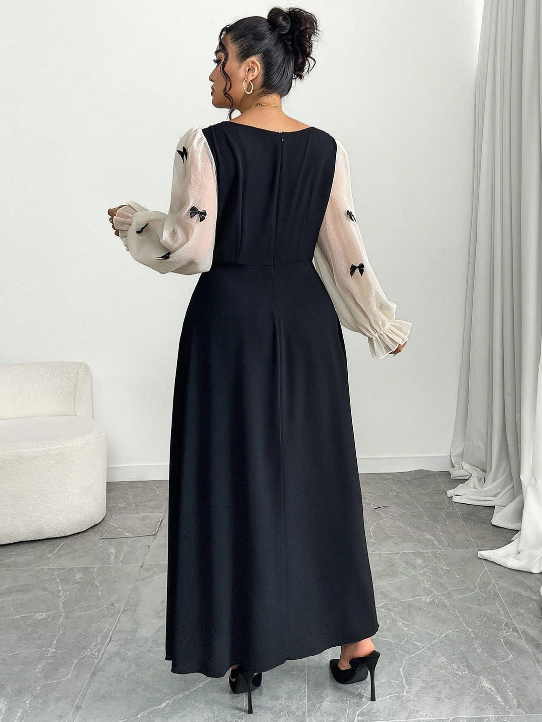 SHEIN maxi ruha, fekete
