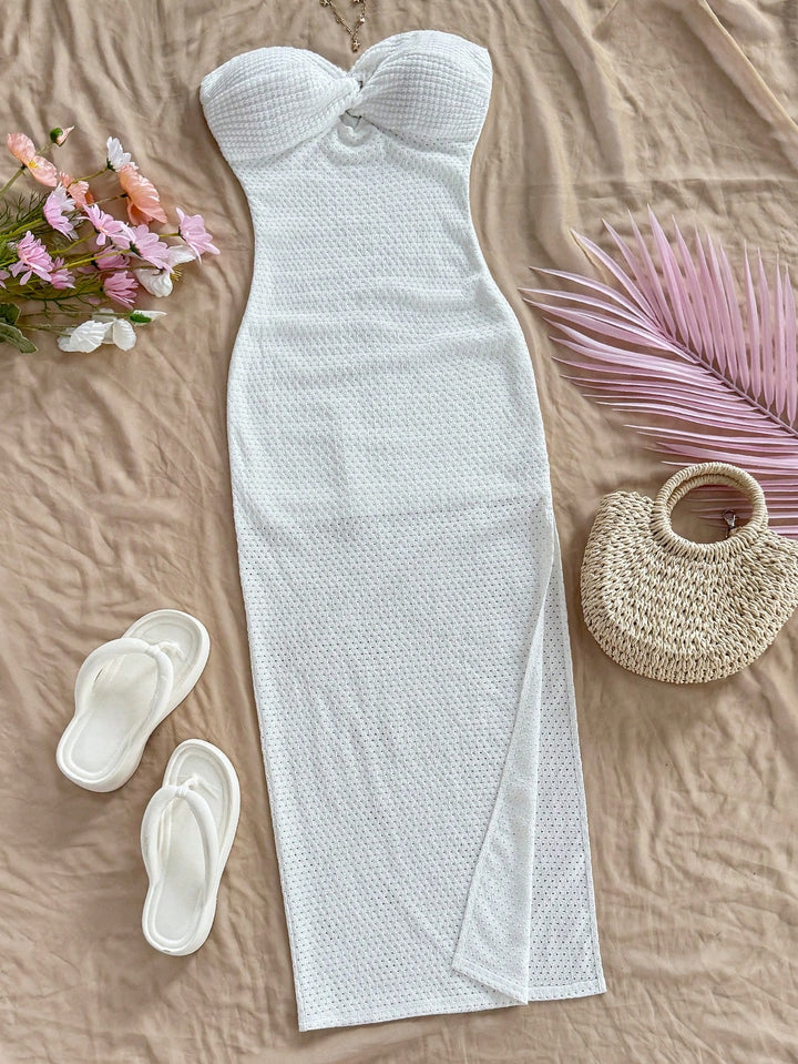 Rochie maxi SHEIN, alb