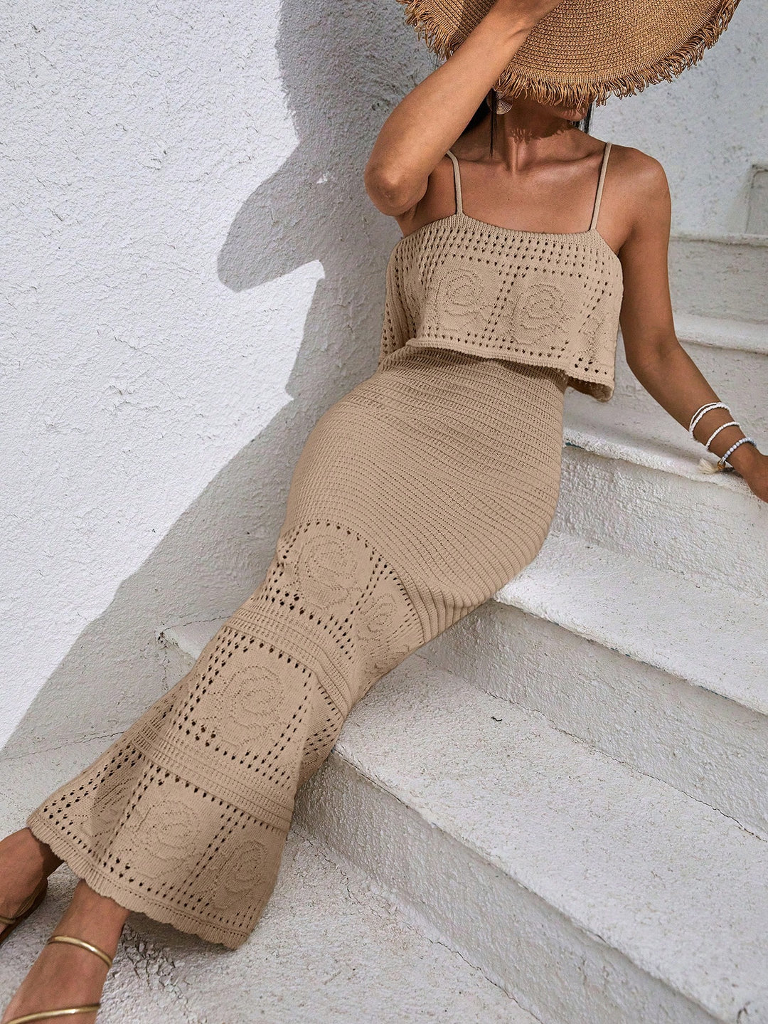 Rochie maxi SHEIN, maro