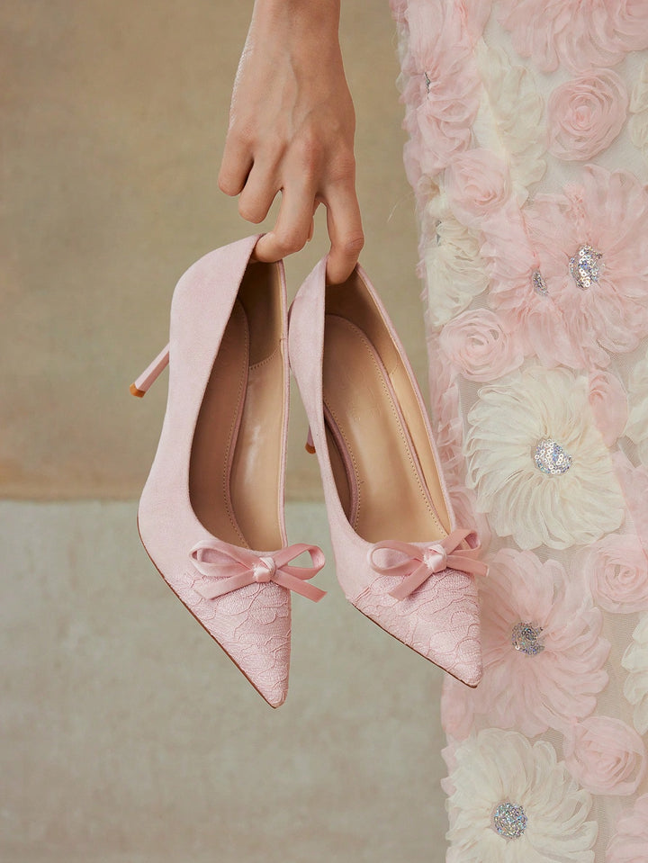 Pantofi cu toc SHEIN, roz