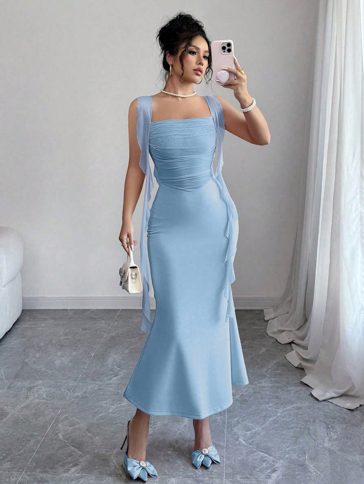 SHEIN maxi ruha, kék