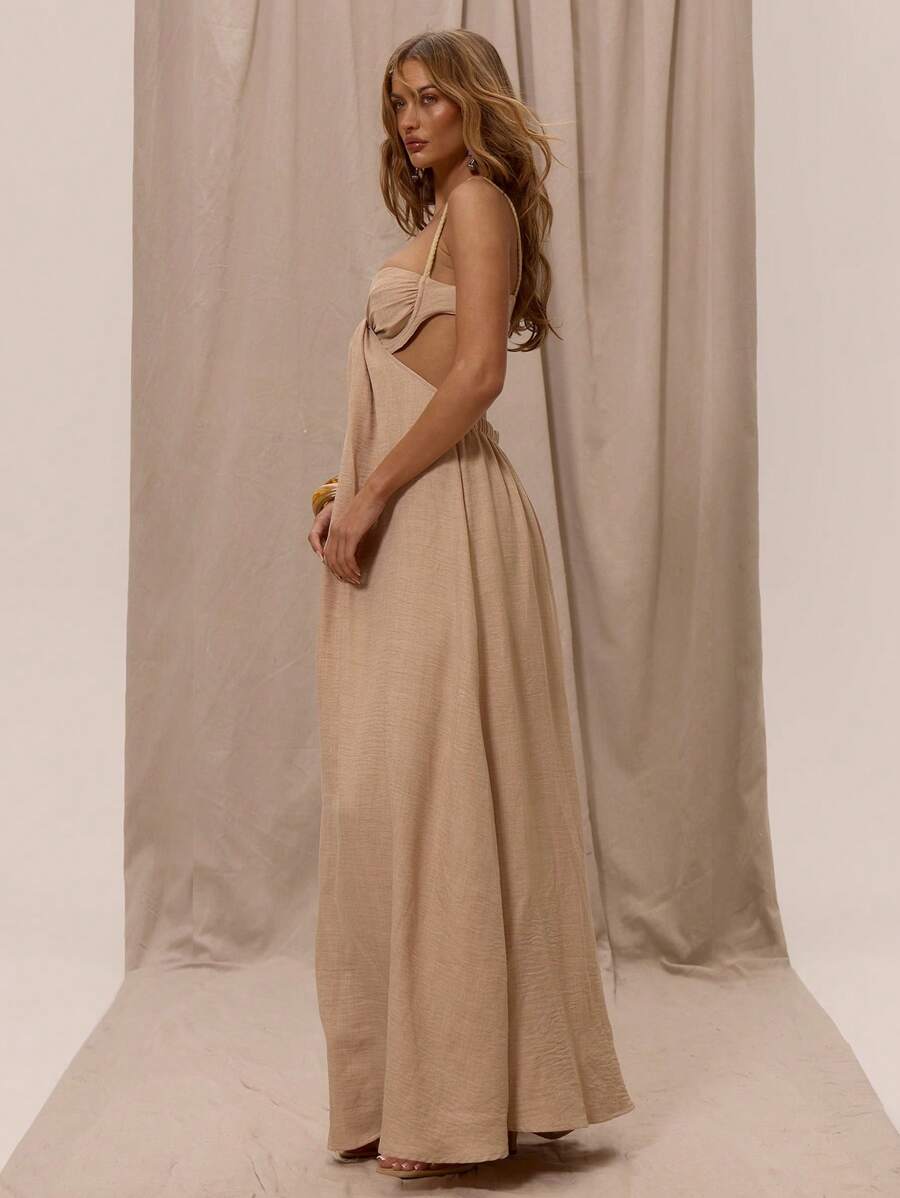 Rochie maxi SHEIN, bej