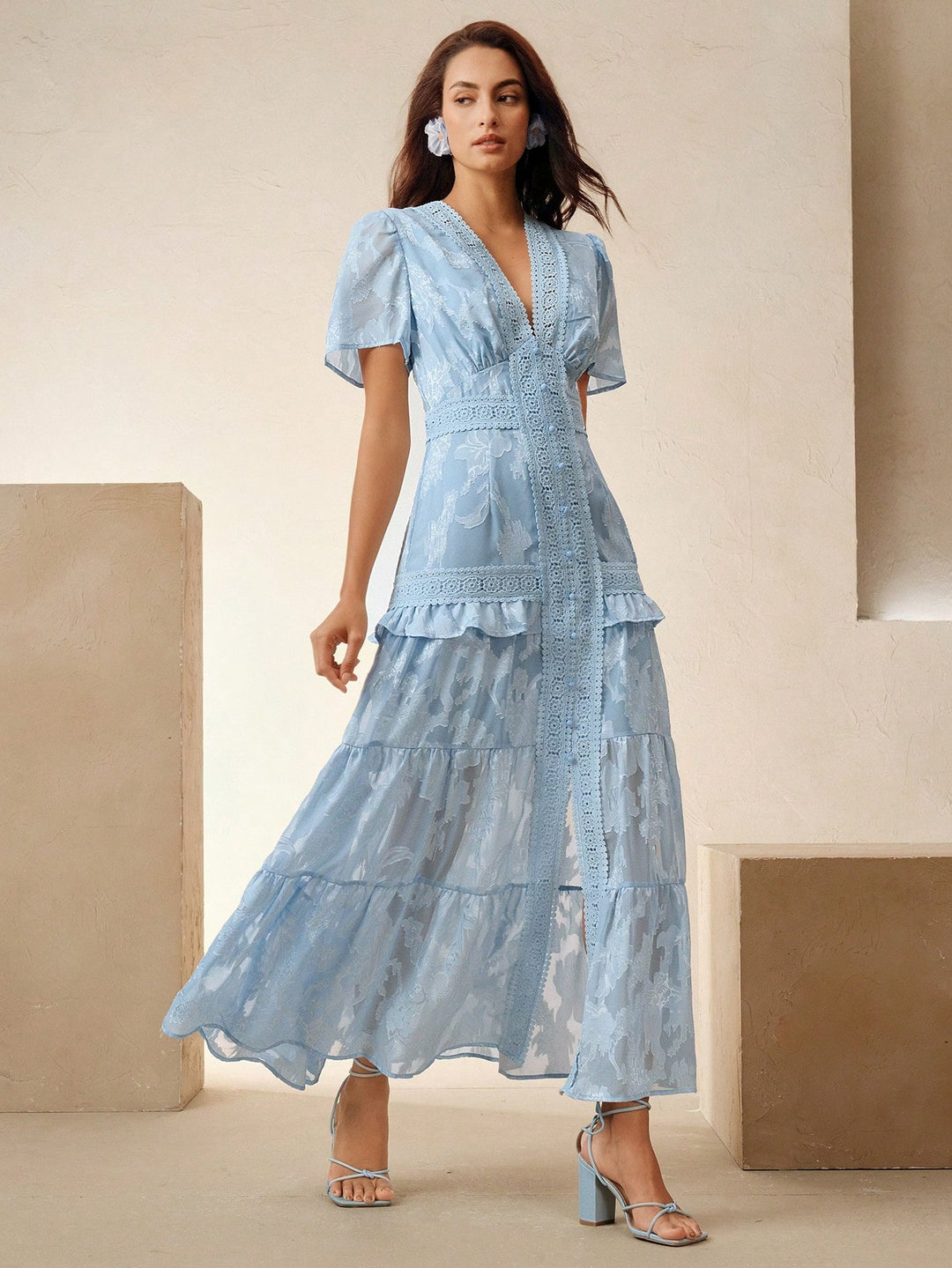 Rochie maxi SHEIN, albastru