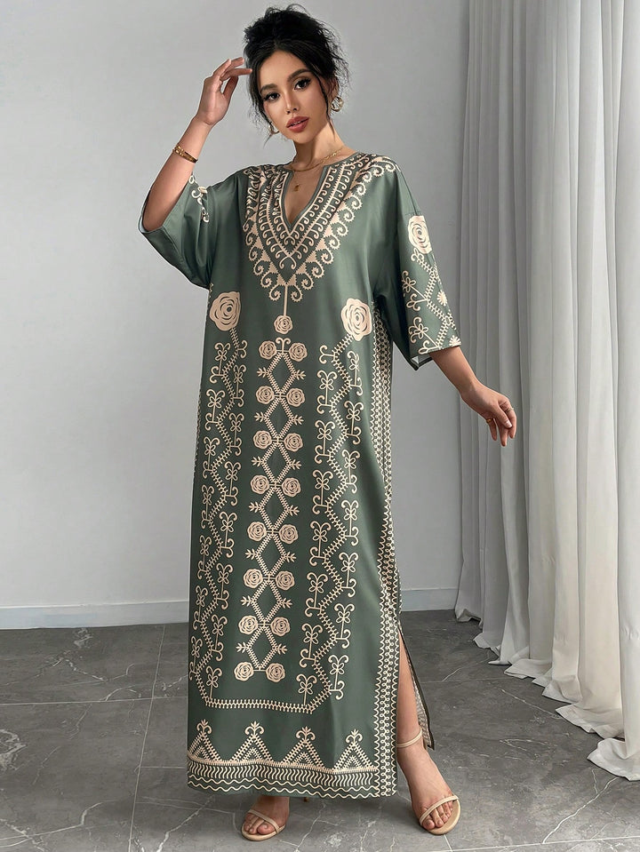 Rochie maxi SHEIN, verde