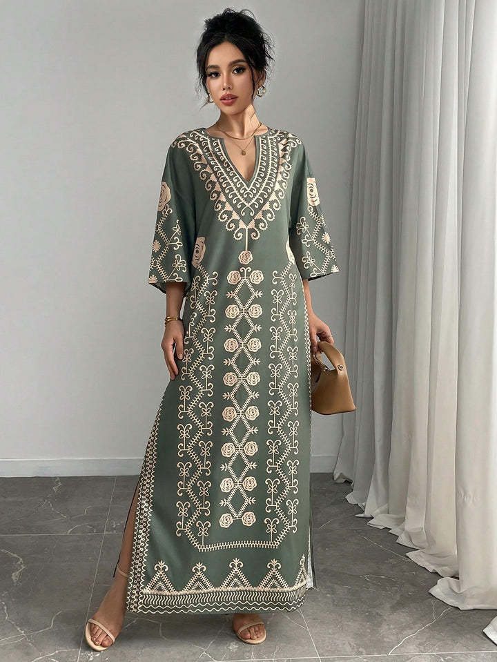 Rochie maxi SHEIN, verde
