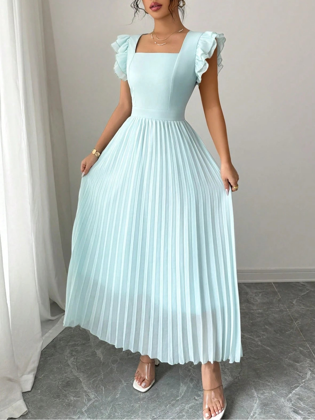 Rochie maxi SHEIN, verde