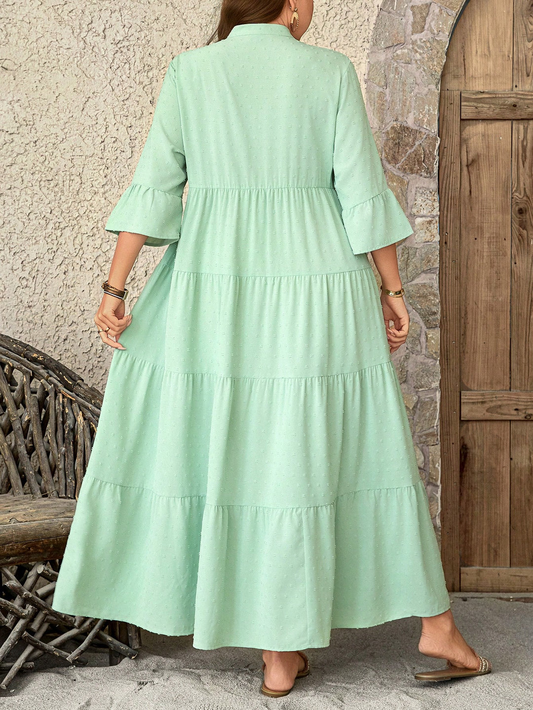 Rochie maxi SHEIN, verde
