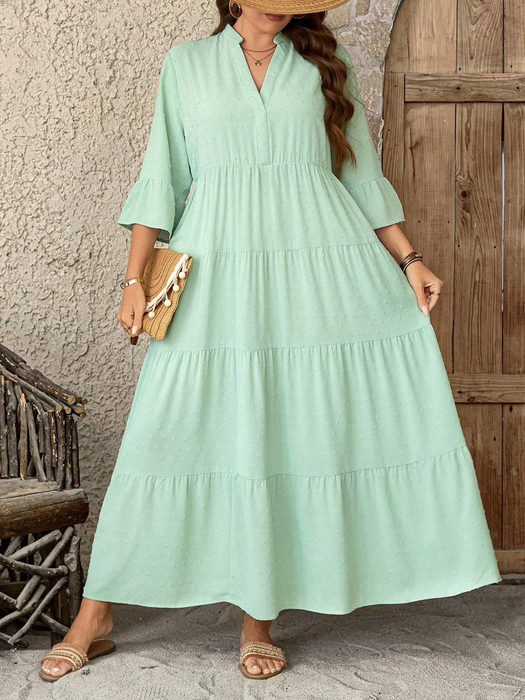 Rochie maxi SHEIN, verde
