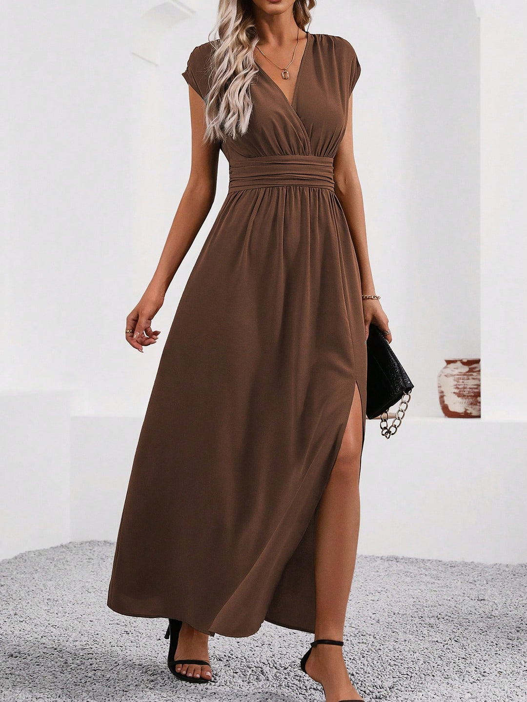 SHEIN maxi ruha, barna