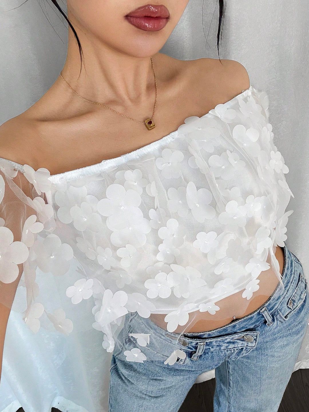Top SHEIN, alb