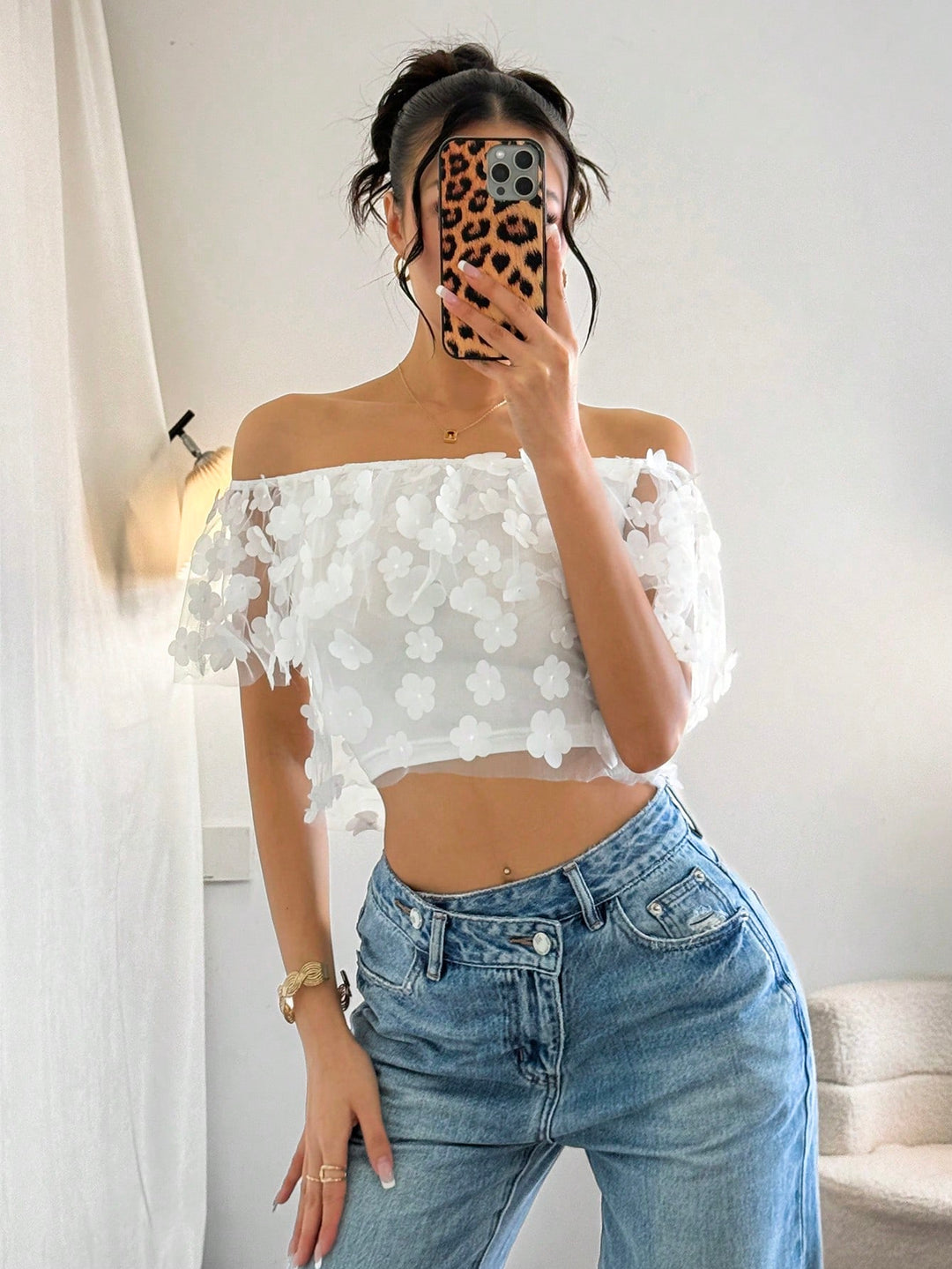 Top SHEIN, alb