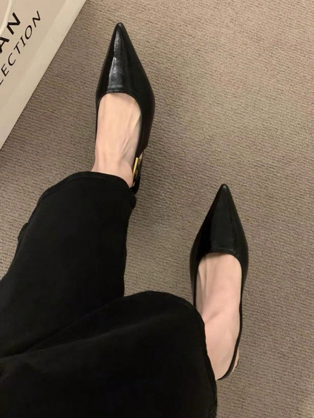 Pantofi cu toc SHEIN, negru