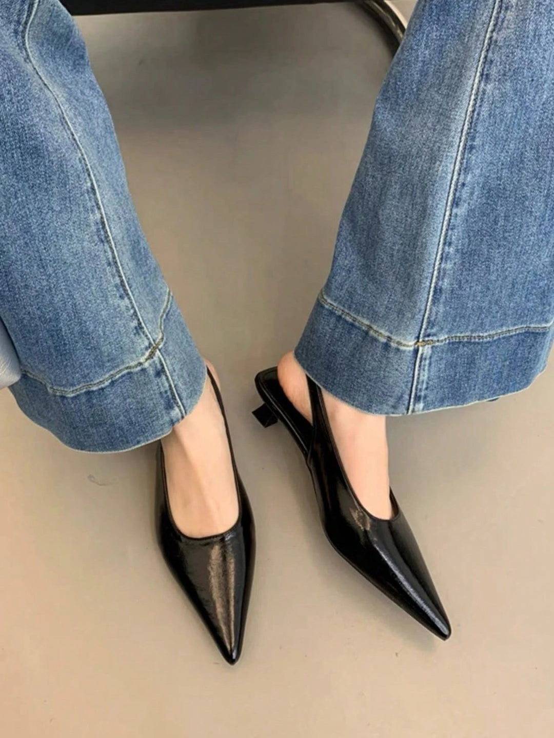 Pantofi cu toc SHEIN, negru