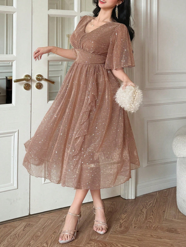 SHEIN maxi ruha, barna