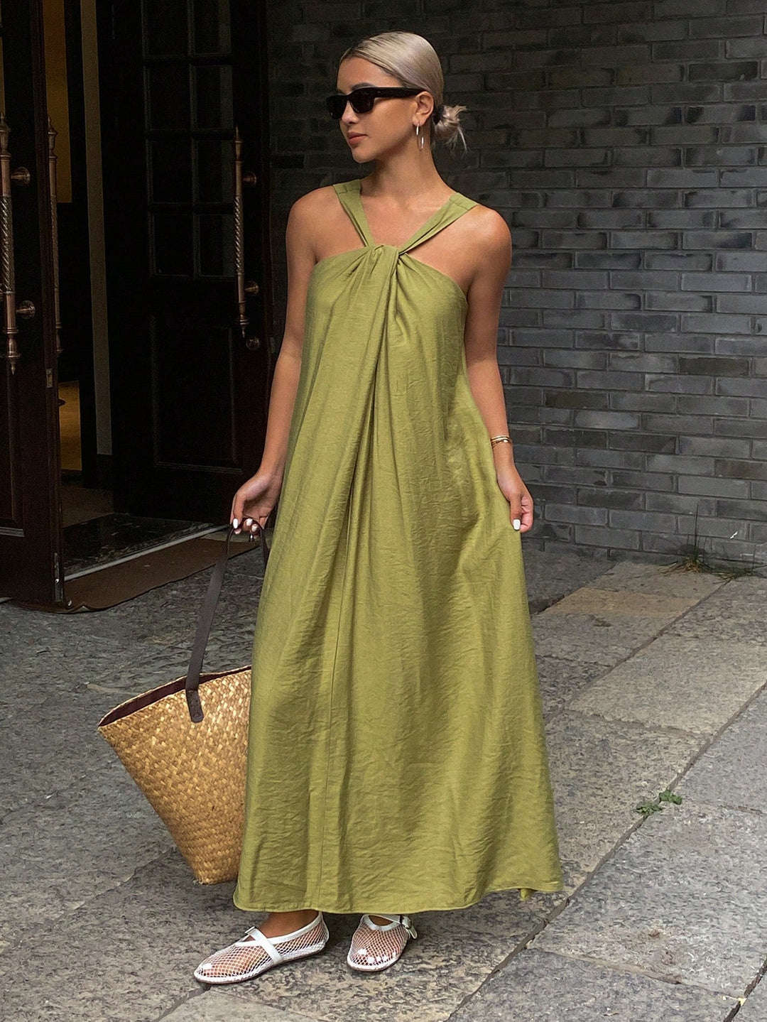 Rochie maxi SHEIN, verde