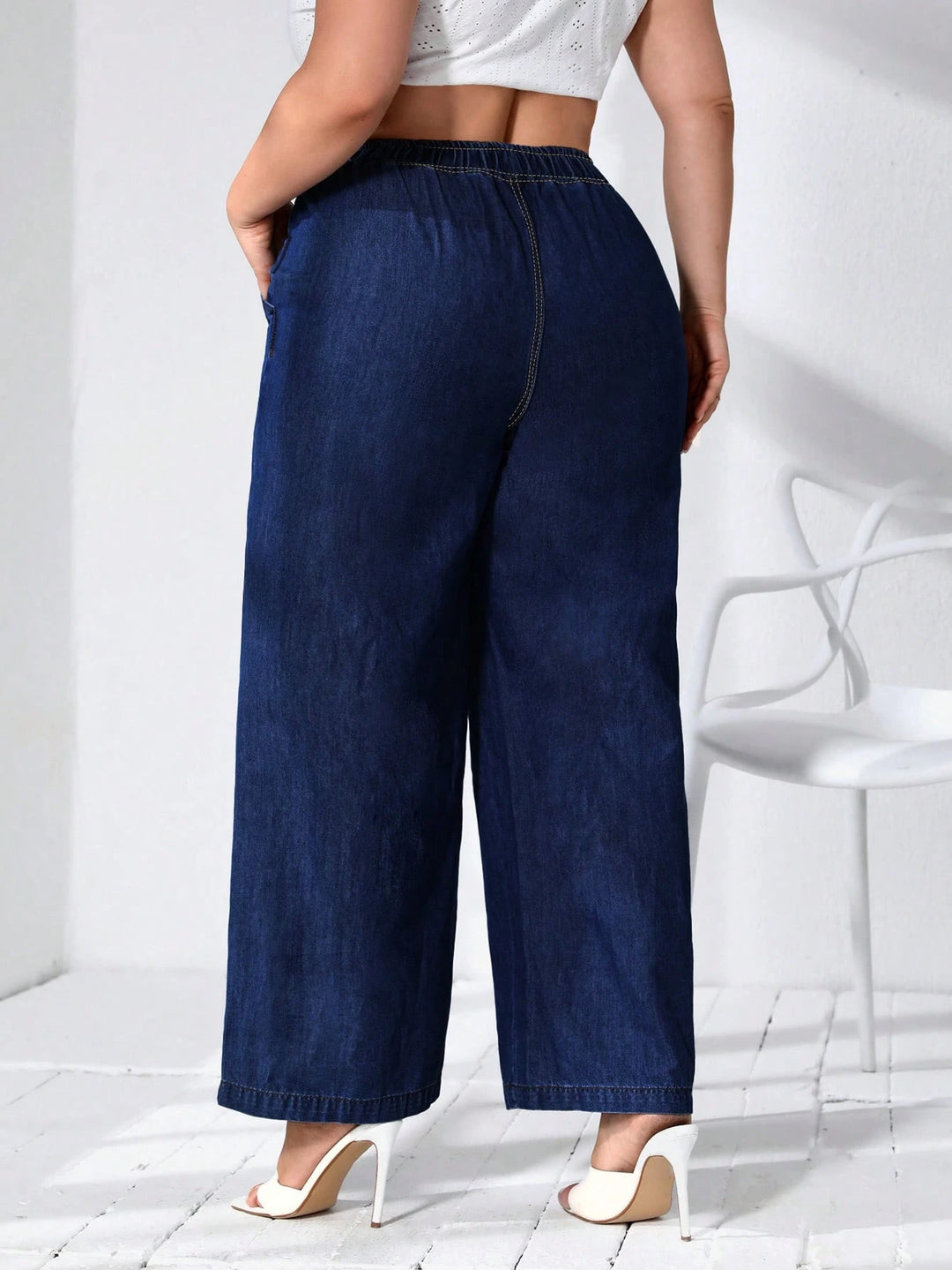 Pantaloni SHEIN, albastru