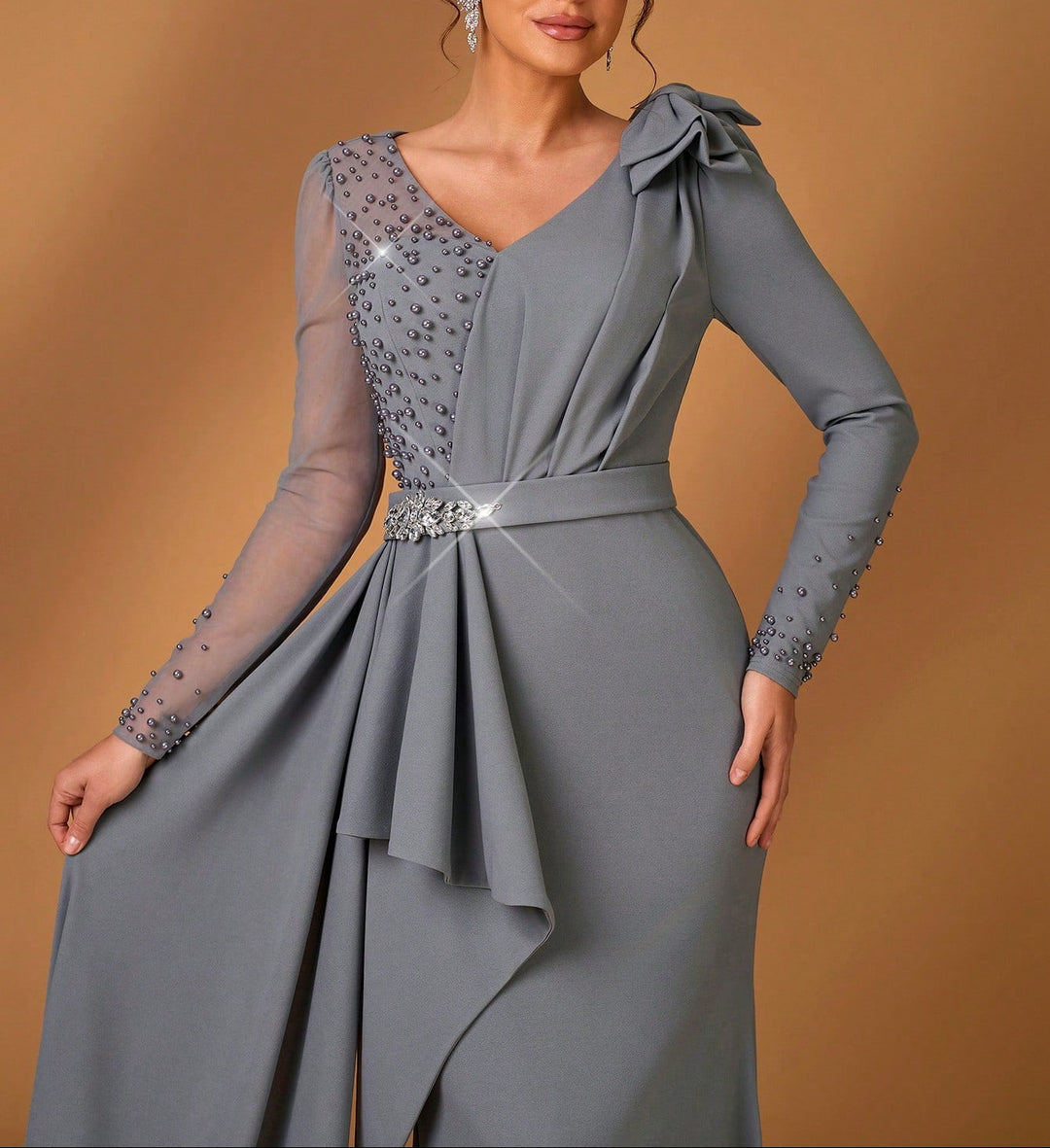 Rochie de ocazie SHEIN, gri