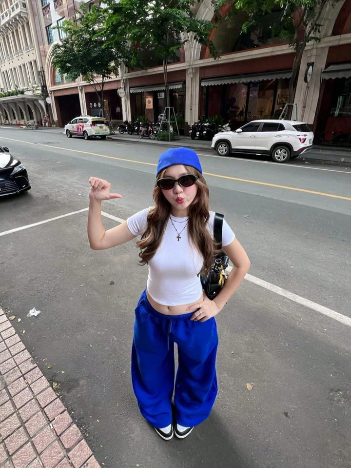 Pantaloni SHEIN, albastru