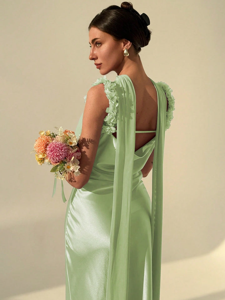 Rochie maxi SHEIN, verde