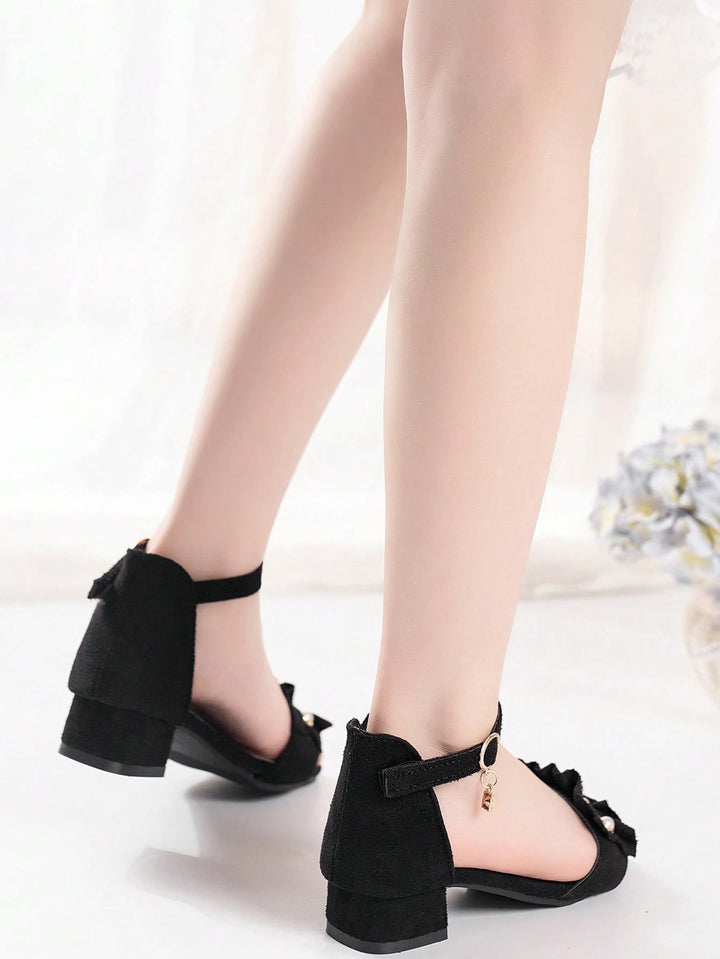 Sandale cu toc SHEIN, negru