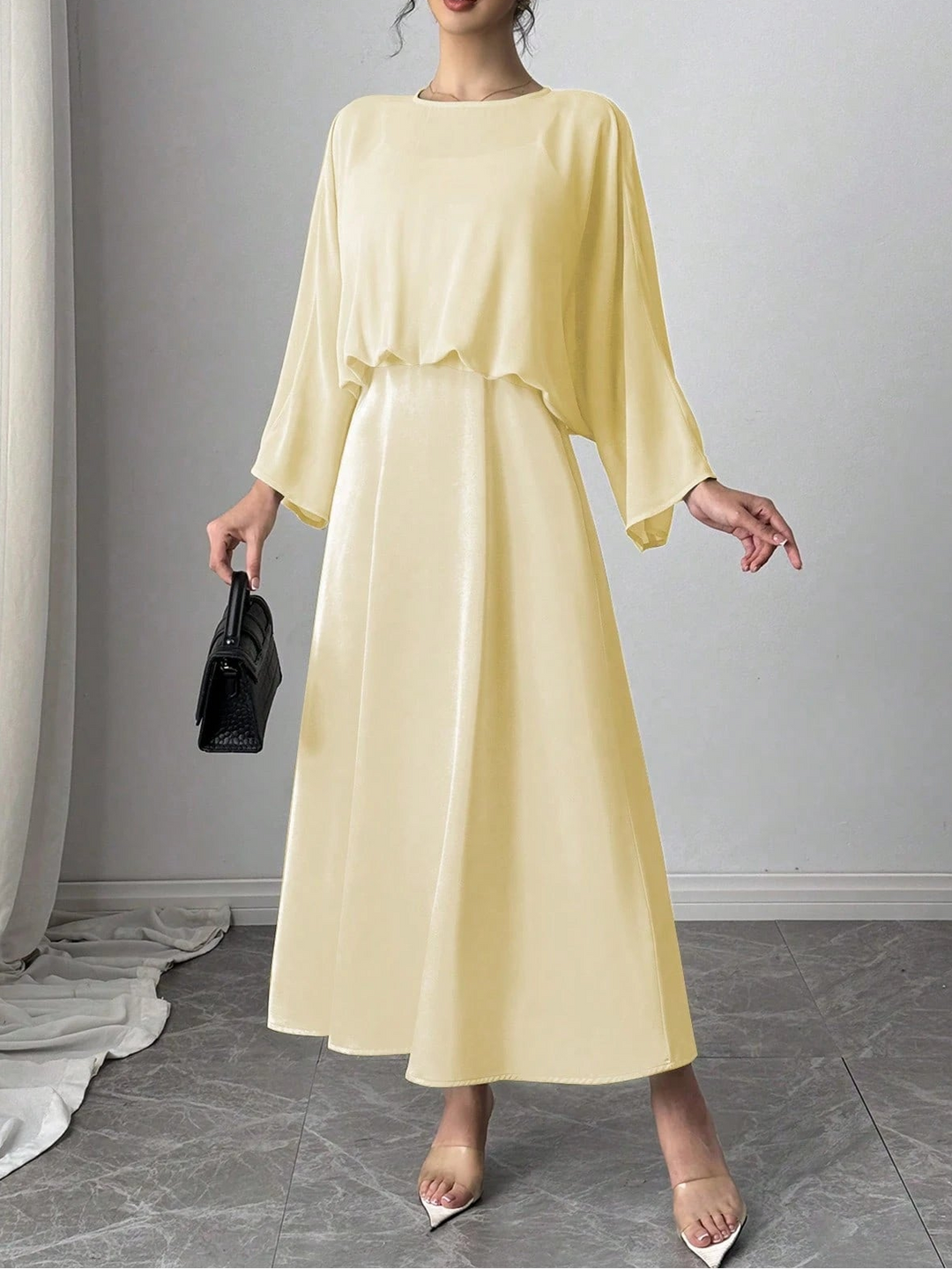 Rochie midi Shein, galben