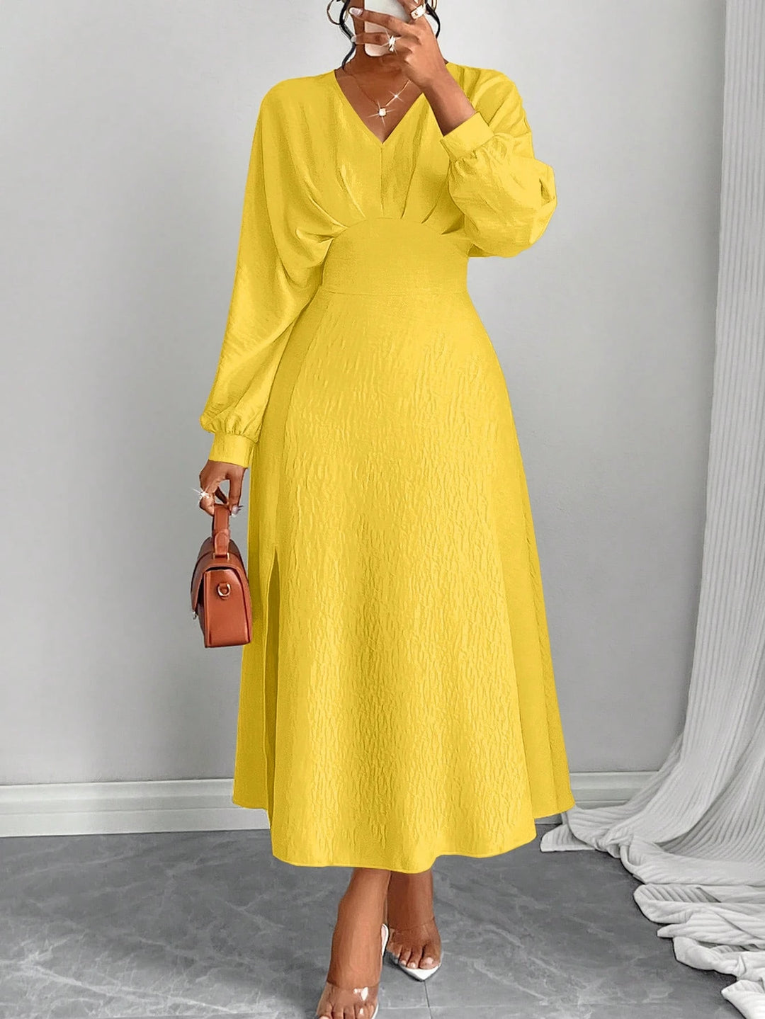 Rochie maxi SHEIN, galben