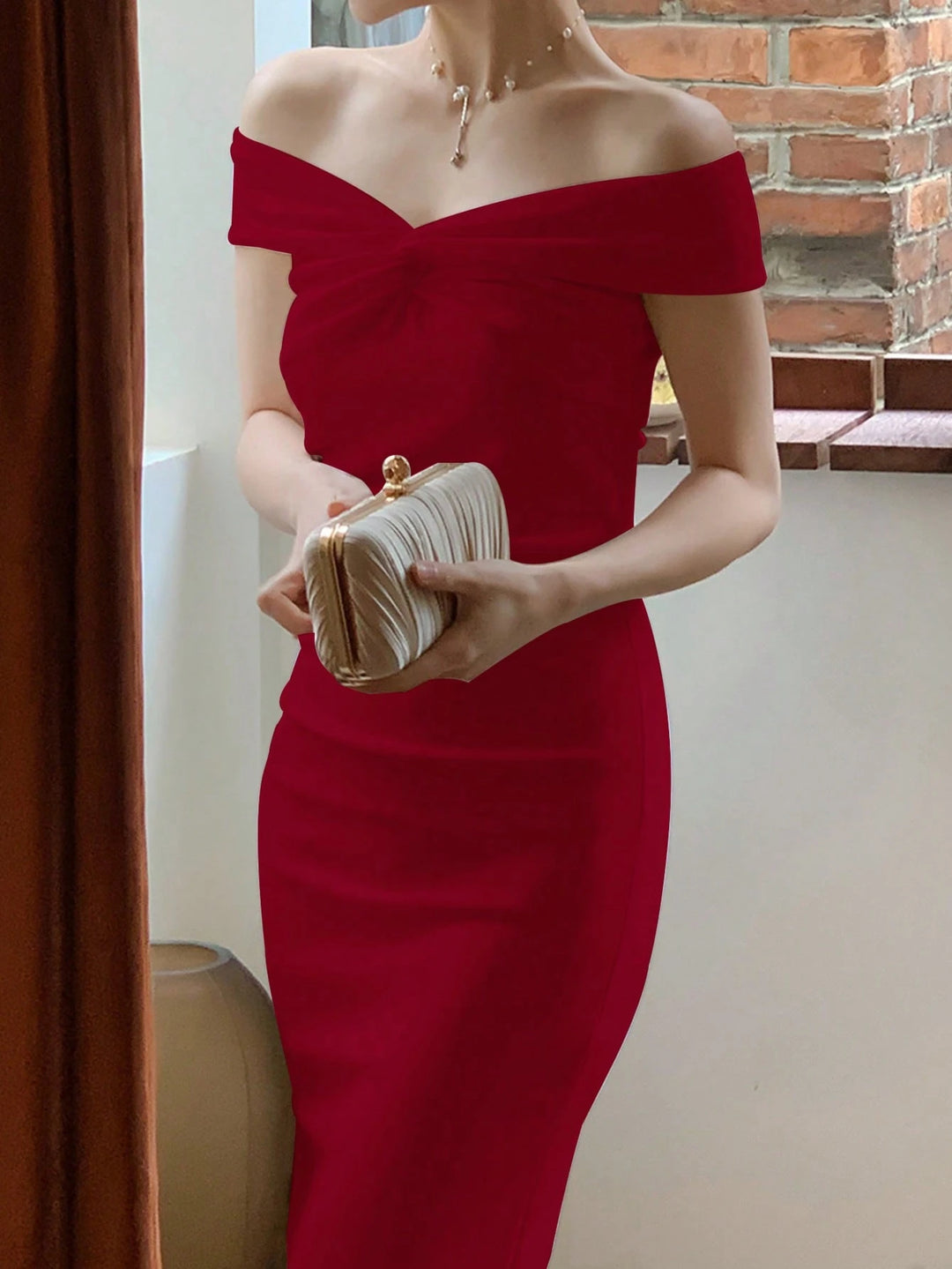 Rochie midi SHEIN, roșu