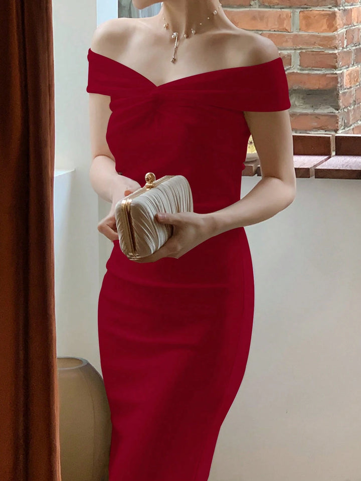 Rochie midi SHEIN, roșu