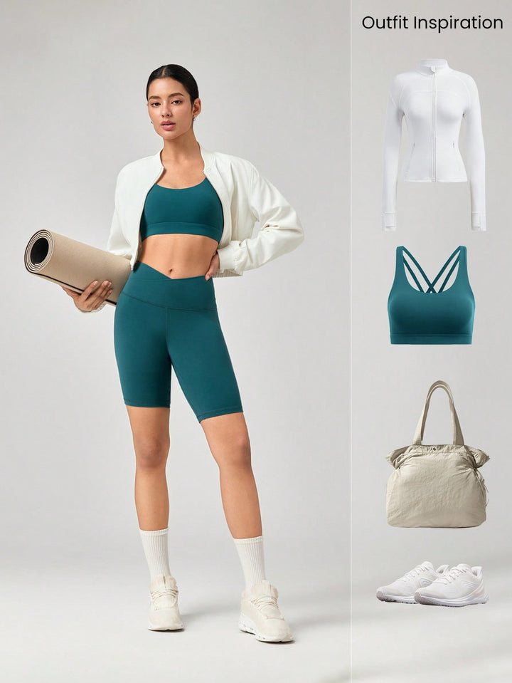 Pantaloni scurți SHEIN, verde