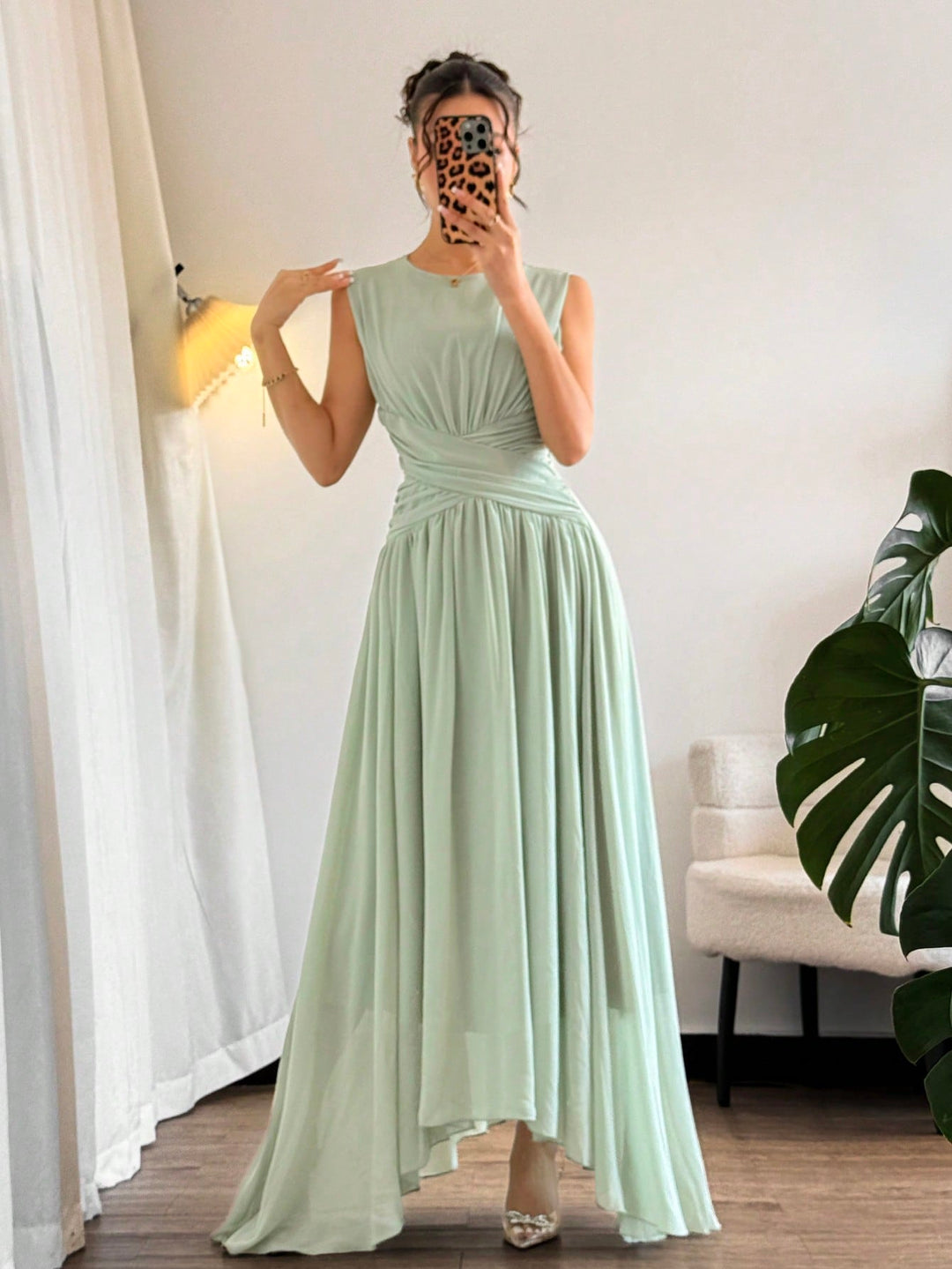Rochie maxi SHEIN, verde