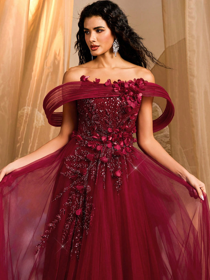 Rochie maxi SHEIN, vișiniu