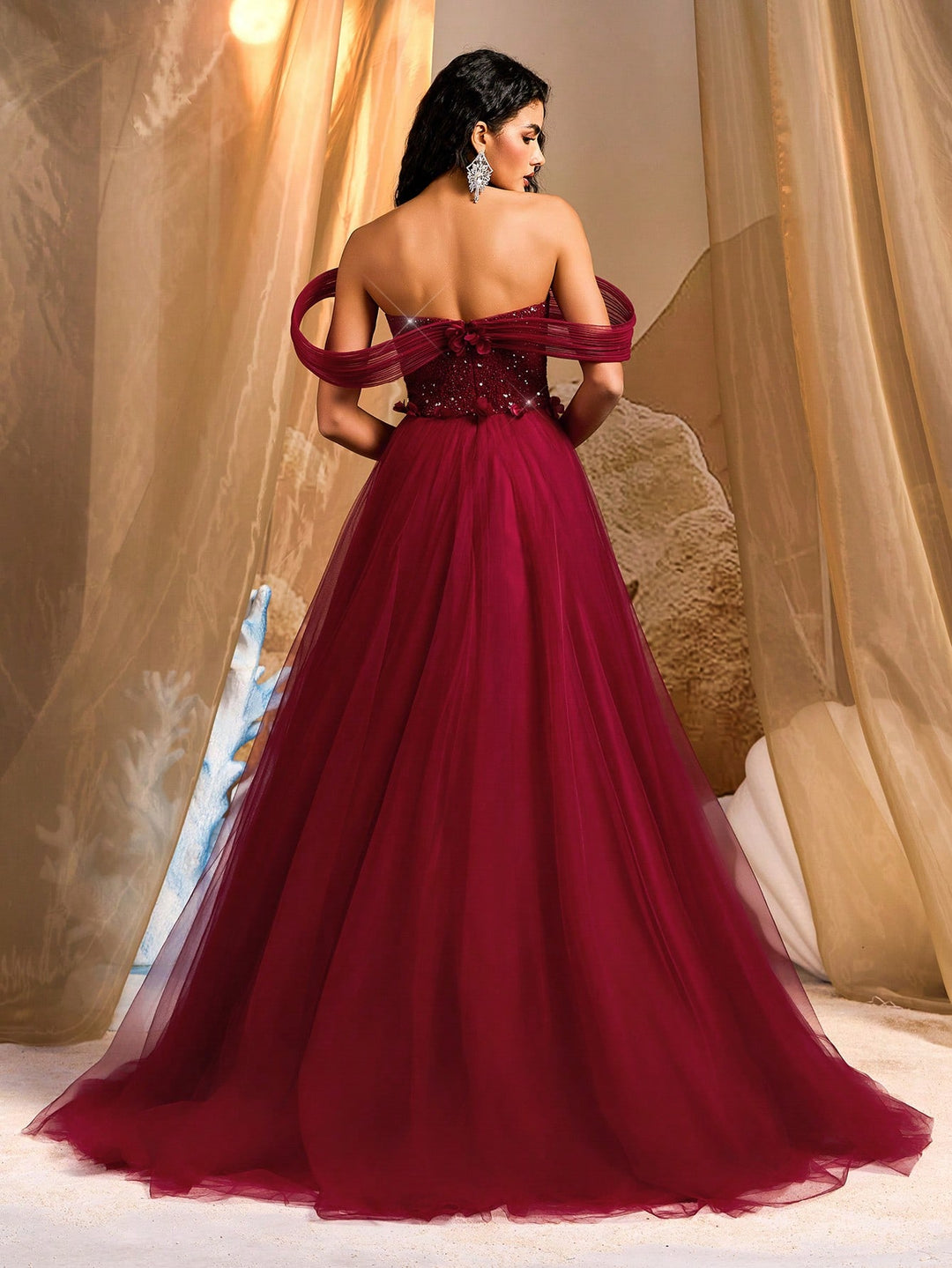 Rochie maxi SHEIN, vișiniu
