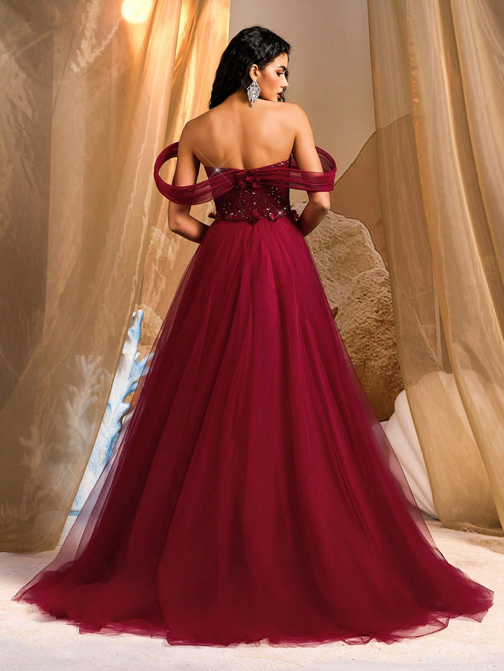 Rochie maxi SHEIN, vișiniu