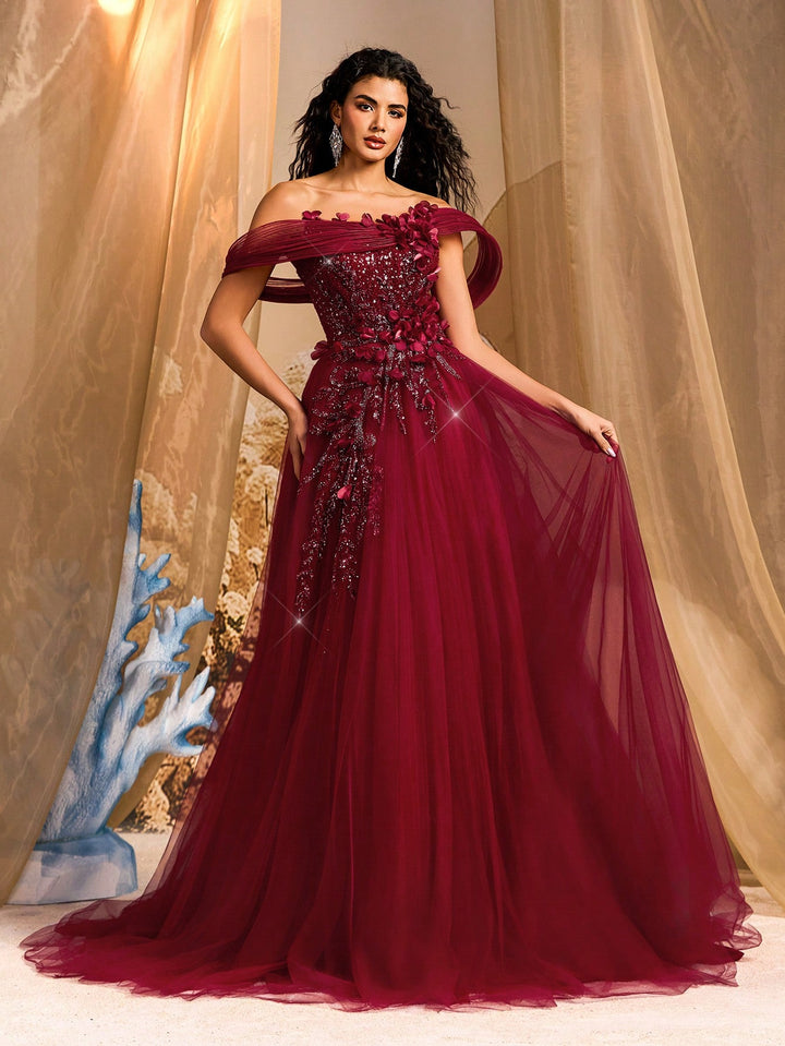 Rochie maxi SHEIN, vișiniu